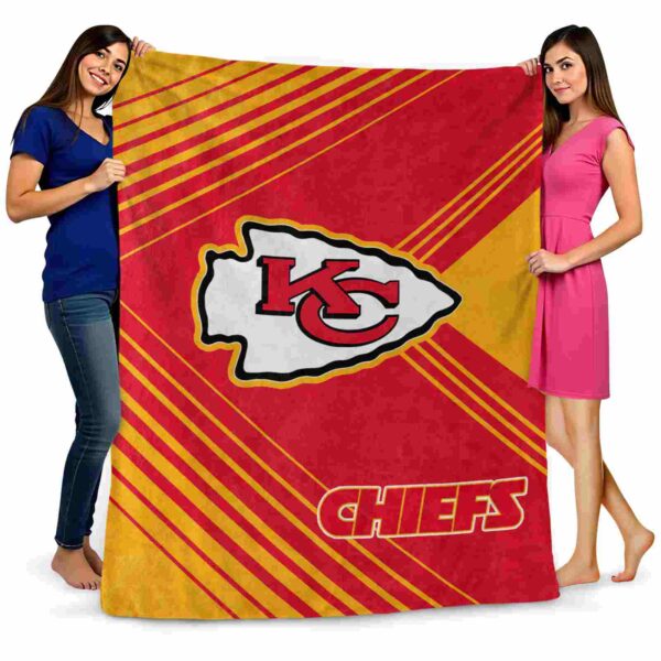 kansas city chiefs diagonal stripes red blanket fashion forward