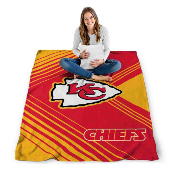 kansas city chiefs diagonal stripes red blanket high quality