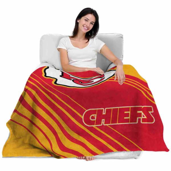 kansas city chiefs diagonal stripes red blanket latest model