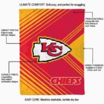 kansas city chiefs diagonal stripes red blanket new arrival