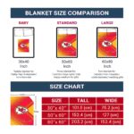 kansas city chiefs diagonal stripes red blanket trendy
