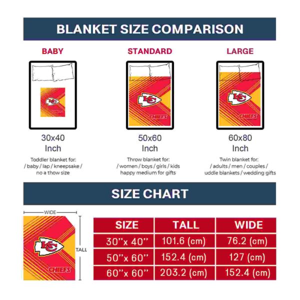 kansas city chiefs diagonal stripes red blanket trendy
