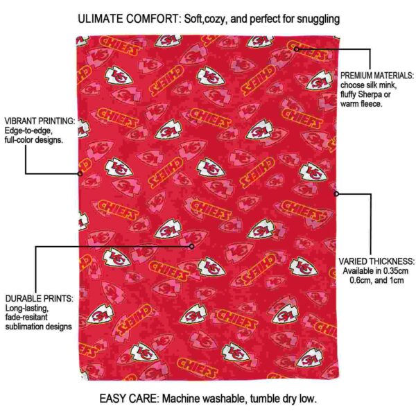 kansas city chiefs diehard fans red blanket new arrival