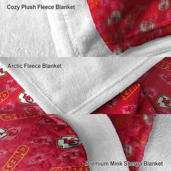kansas city chiefs diehard fans red blanket premium grade