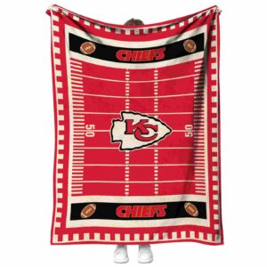 kansas city chiefs football field red blanket best selling