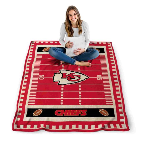 kansas city chiefs football field red blanket high quality