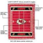 kansas city chiefs football field red blanket new arrival
