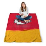 kansas city chiefs gradient dots red blanket high quality