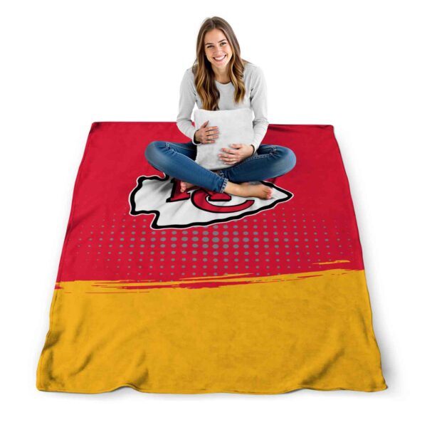 kansas city chiefs gradient dots red blanket high quality