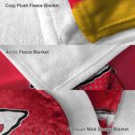 kansas city chiefs gradient dots red blanket premium grade