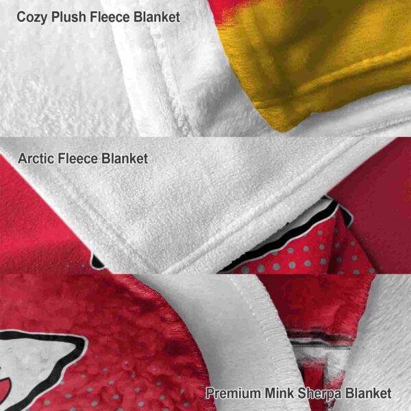 kansas city chiefs gradient dots red blanket premium grade