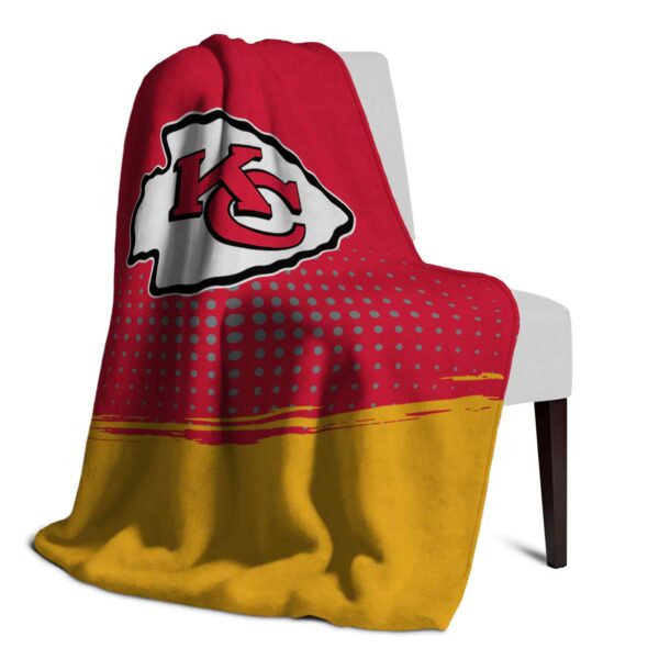 kansas city chiefs gradient dots red blanket top rated