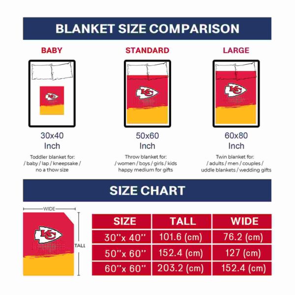 kansas city chiefs gradient dots red blanket trendy