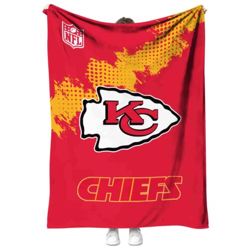 kansas city chiefs grunge texture red blanket best selling