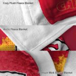 kansas city chiefs grunge texture red blanket best selling