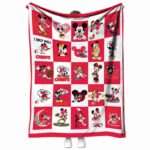 kansas city chiefs mickey minnie red white blanket best selling