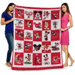 kansas city chiefs mickey minnie red white blanket best selling
