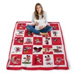 kansas city chiefs mickey minnie red white blanket best selling