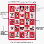 kansas city chiefs mickey minnie red white blanket best selling