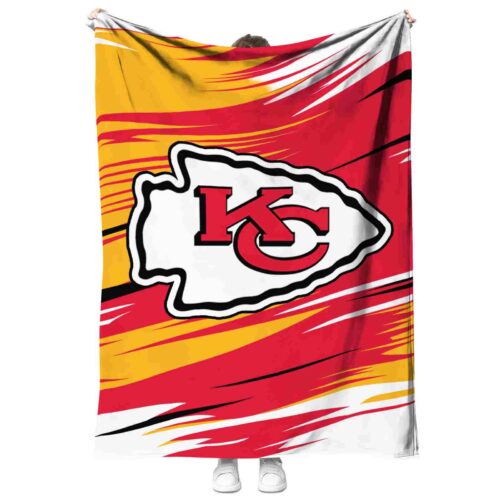 kansas city chiefs paint streaks red white blanket best selling