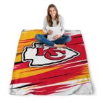 kansas city chiefs paint streaks red white blanket high quality