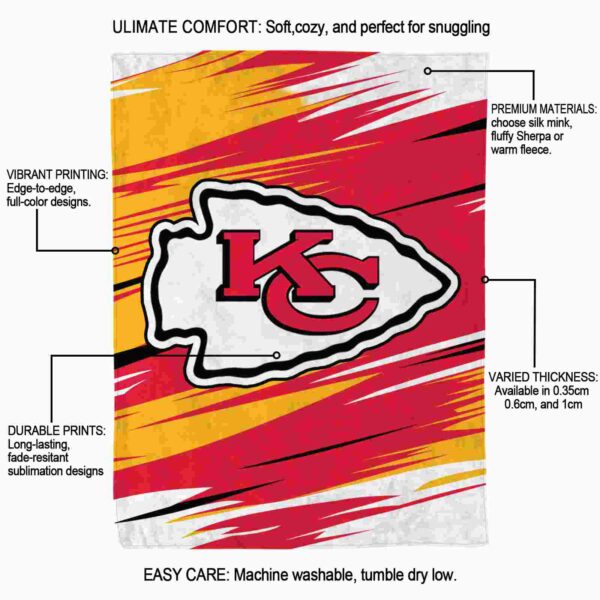 kansas city chiefs paint streaks red white blanket new arrival