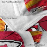 kansas city chiefs paint streaks red white blanket premium grade