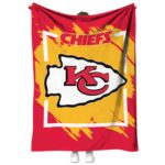 kansas city chiefs splatter effect red blanket best selling