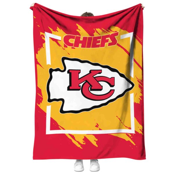 kansas city chiefs splatter effect red blanket best selling