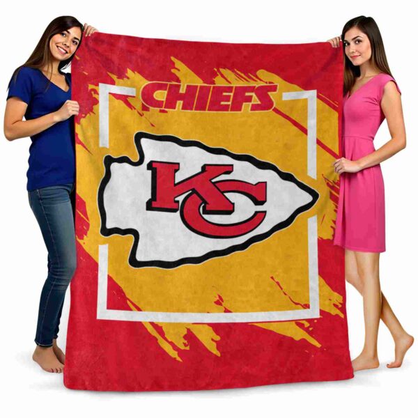 kansas city chiefs splatter effect red blanket fashion forward