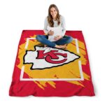 kansas city chiefs splatter effect red blanket high quality