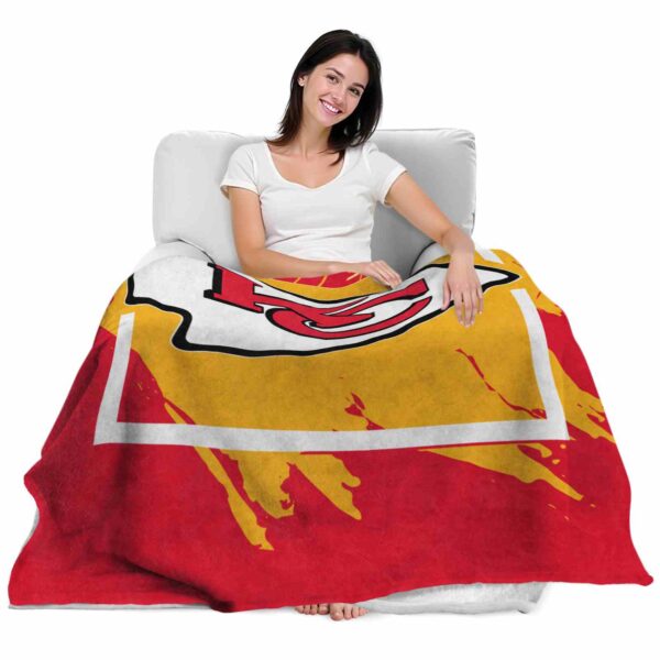 kansas city chiefs splatter effect red blanket latest model