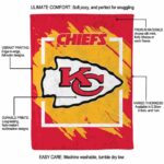kansas city chiefs splatter effect red blanket new arrival