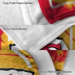 kansas city chiefs splatter effect red blanket premium grade
