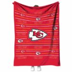 kansas city chiefs striped pattern red blanket best selling