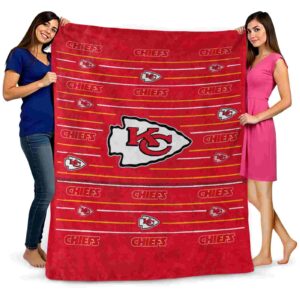 kansas city chiefs striped pattern red blanket fashion forward