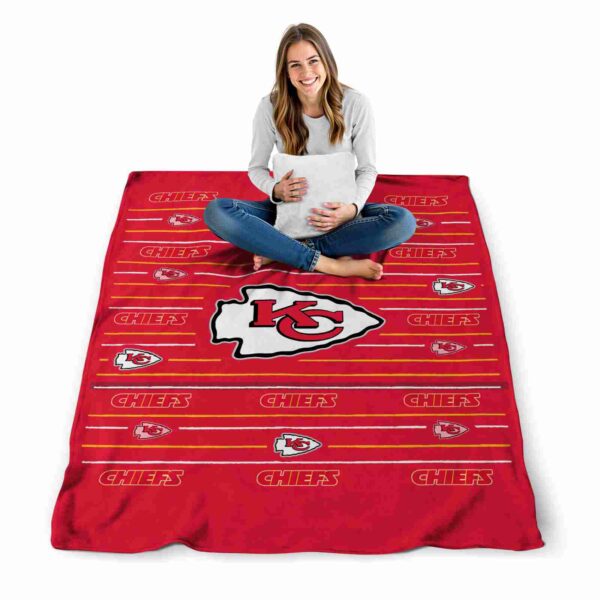 kansas city chiefs striped pattern red blanket high quality