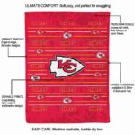 kansas city chiefs striped pattern red blanket new arrival
