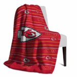 kansas city chiefs striped pattern red blanket top rated