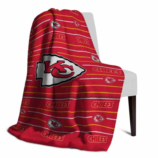 kansas city chiefs striped pattern red blanket top rated