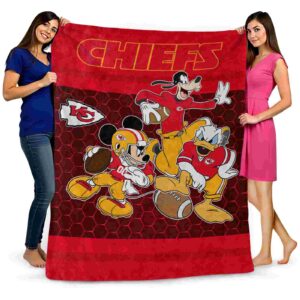 kansas city chiefs three musketeers red blanket fashion forward