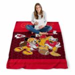 kansas city chiefs three musketeers red blanket high quality