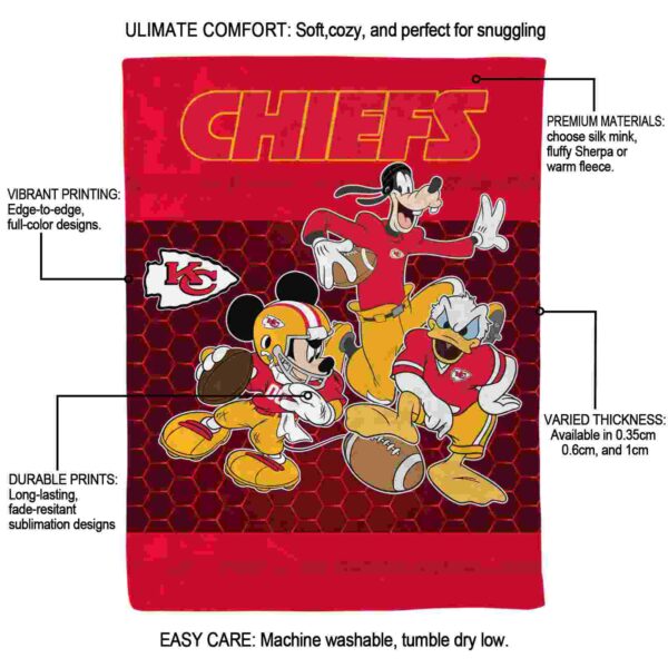 kansas city chiefs three musketeers red blanket new arrival