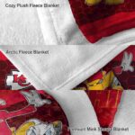 kansas city chiefs three musketeers red blanket premium grade