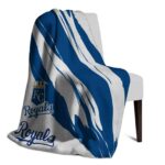 kansas city royals brushstrokes royal blue white blanket top rated