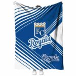 kansas city royals diagonal stripes royal blue blanket best selling