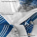 kansas city royals diagonal stripes royal blue blanket premium grade