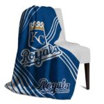 kansas city royals diagonal stripes royal blue blanket top rated