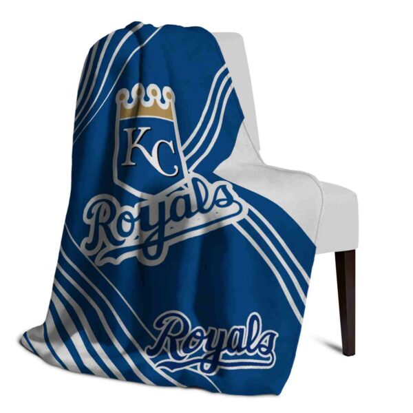 kansas city royals diagonal stripes royal blue blanket top rated