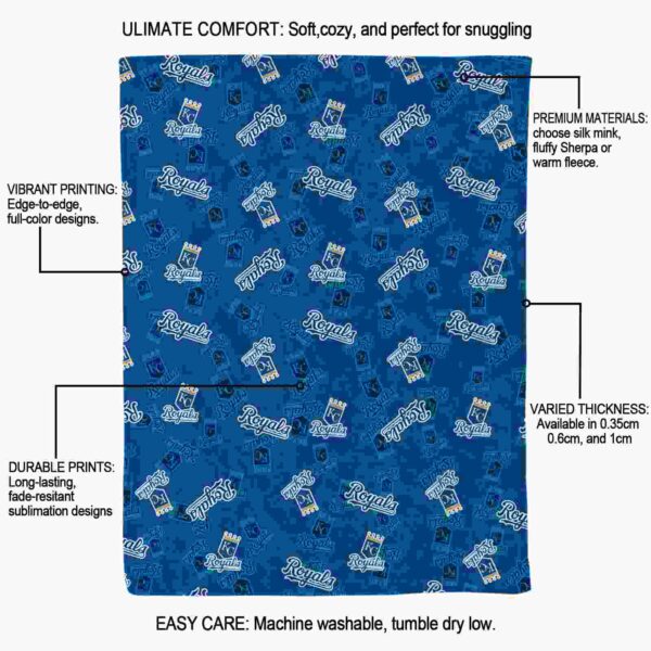 kansas city royals diehard fans royal blue blanket new arrival